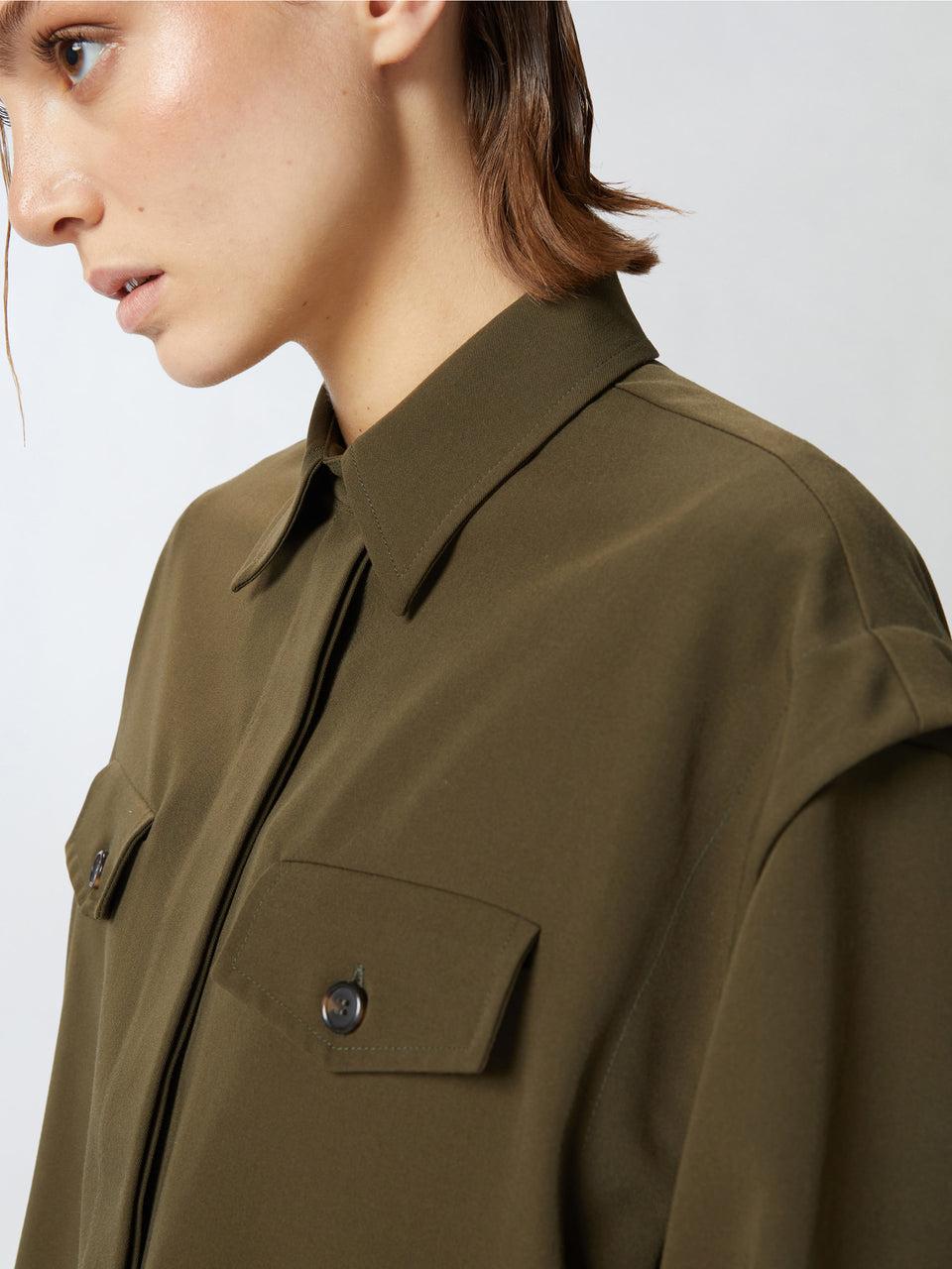 PINKO Camicia Cropped Verde Shopping Online