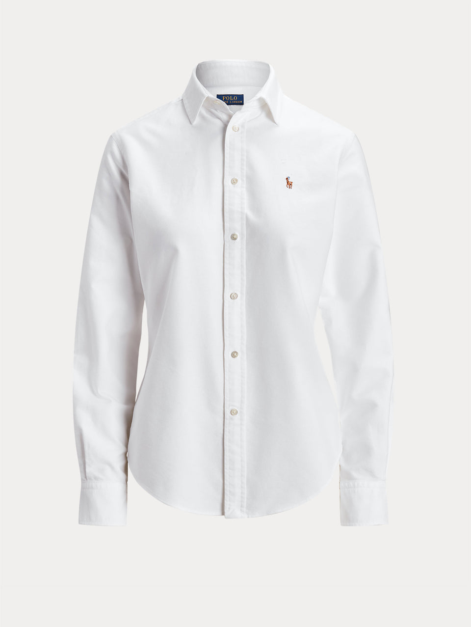 RALPH LAUREN Camicia Slim Fit in Oxford Bianco Prezzo Ridotto