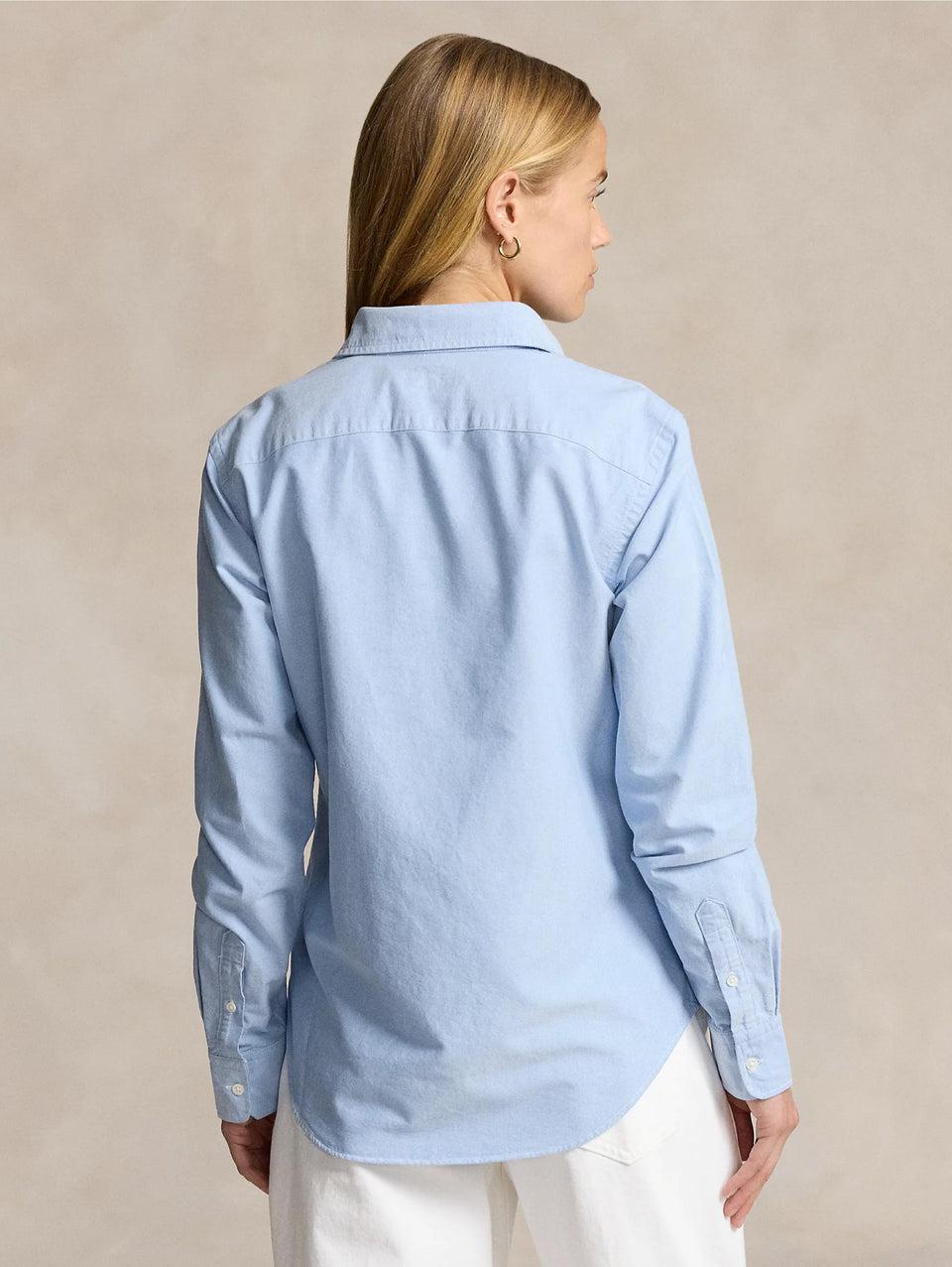 RALPH LAUREN Camicia Slim Fit in Oxford Blu Sottocosto