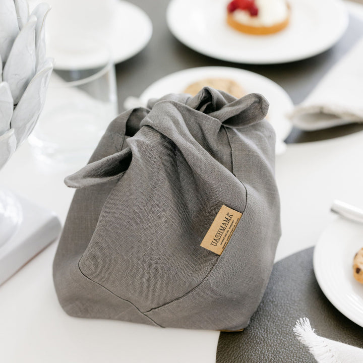 Uashmama Uashmama Linen Bread Bag | Organic Kitchenware – Uashmama UK Negozi Online