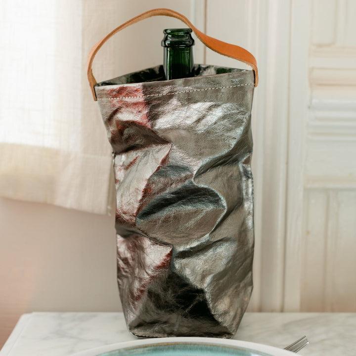 Uashmama Uashmama Reusable Wine Tote Bag | Leather Handle | 1-Bottle – Uashmama UK Spedizione Gratuita