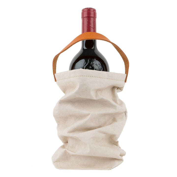Uashmama Uashmama Reusable Wine Tote Bag | Leather Handle | 1-Bottle – Uashmama UK Spedizione Gratuita
