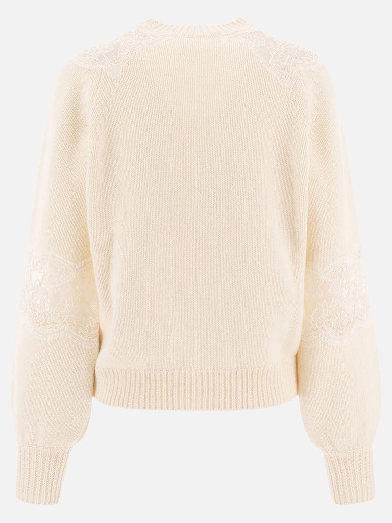 ﻿Vietti Elie Saab Maglione con inserti in pizzo Nuovo
