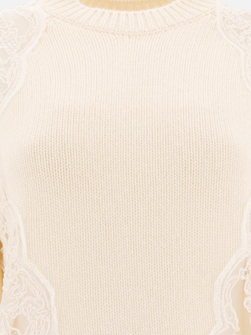 ﻿Vietti Elie Saab Maglione con inserti in pizzo Nuovo