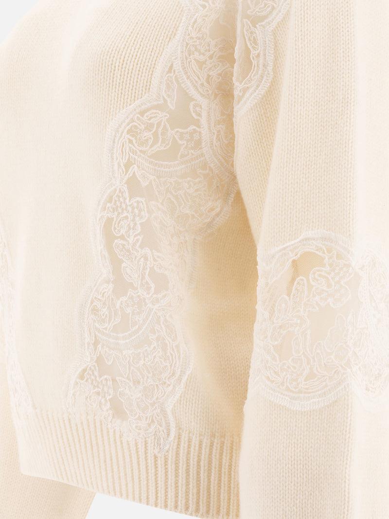 ﻿Vietti Elie Saab Maglione con inserti in pizzo Nuovo