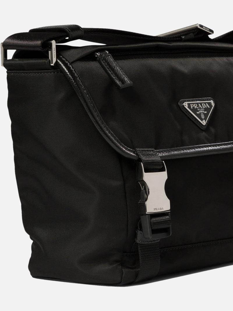 Vietti Prada Borsa a tracolla in Re-Nylon e Saffiano Presa