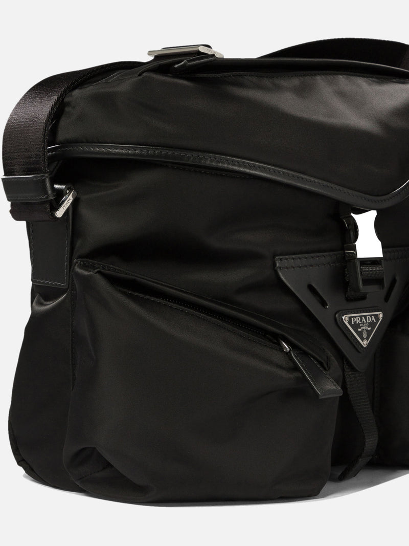 Vietti Prada Borsa con tracolla in Re-Nylon e pelle Sconto