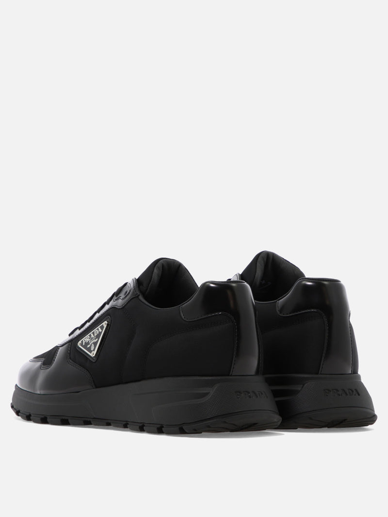 Vietti Prada Sneaker in pelle e Re-Nylon "PRAX 01" Prezzo Ridotto