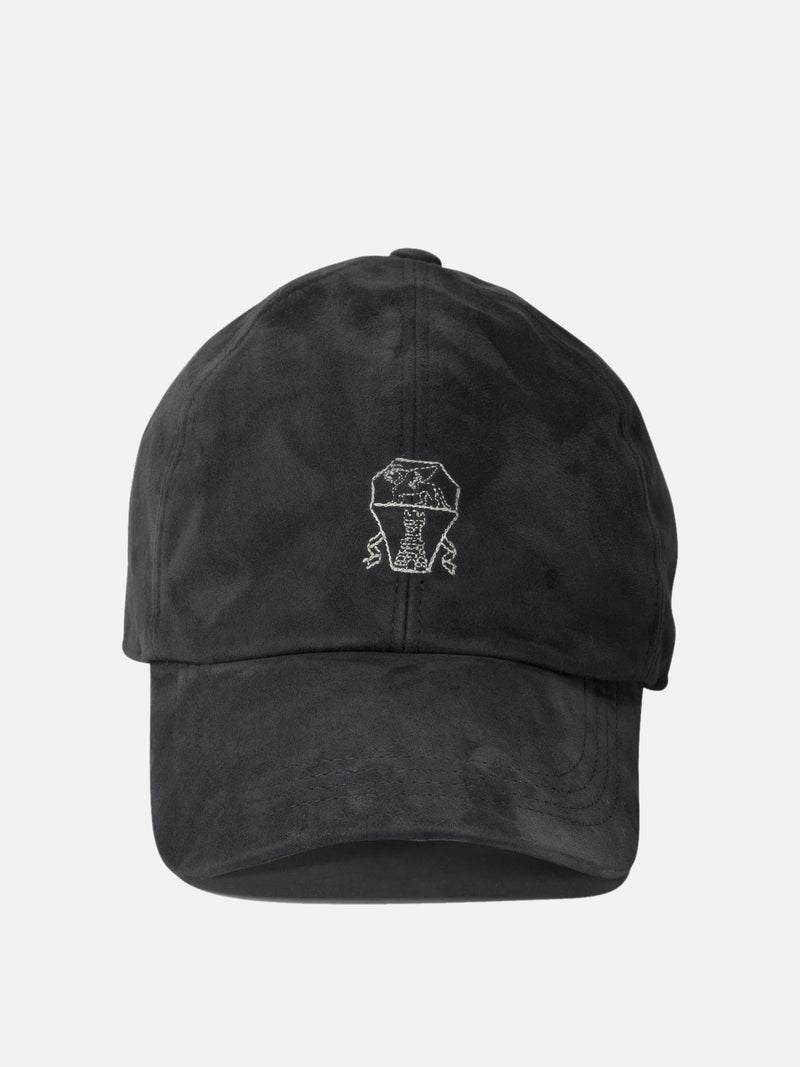 Vietti Brunello Cucinelli Cappello da baseball in camoscio leggero con logo ricamato