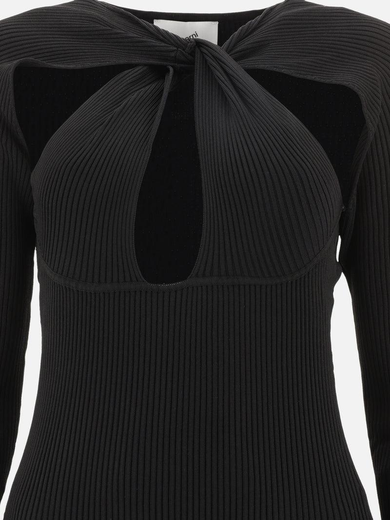 Vietti Coperni Abito a coste con cut-out "Twisted" Saldi Di Fabbrica