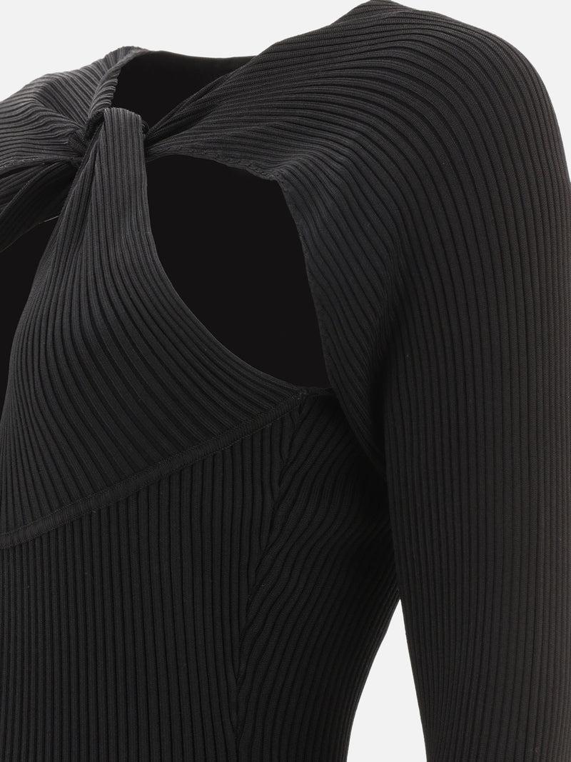 Vietti Coperni Abito a coste con cut-out "Twisted" Saldi Di Fabbrica