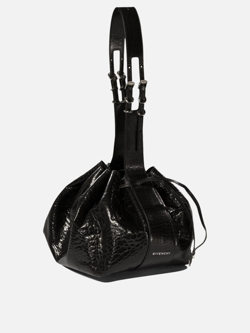 Vietti Givenchy Borsa a spalla "Pumpkin Medium" in pelle verniciata craquelé 2025