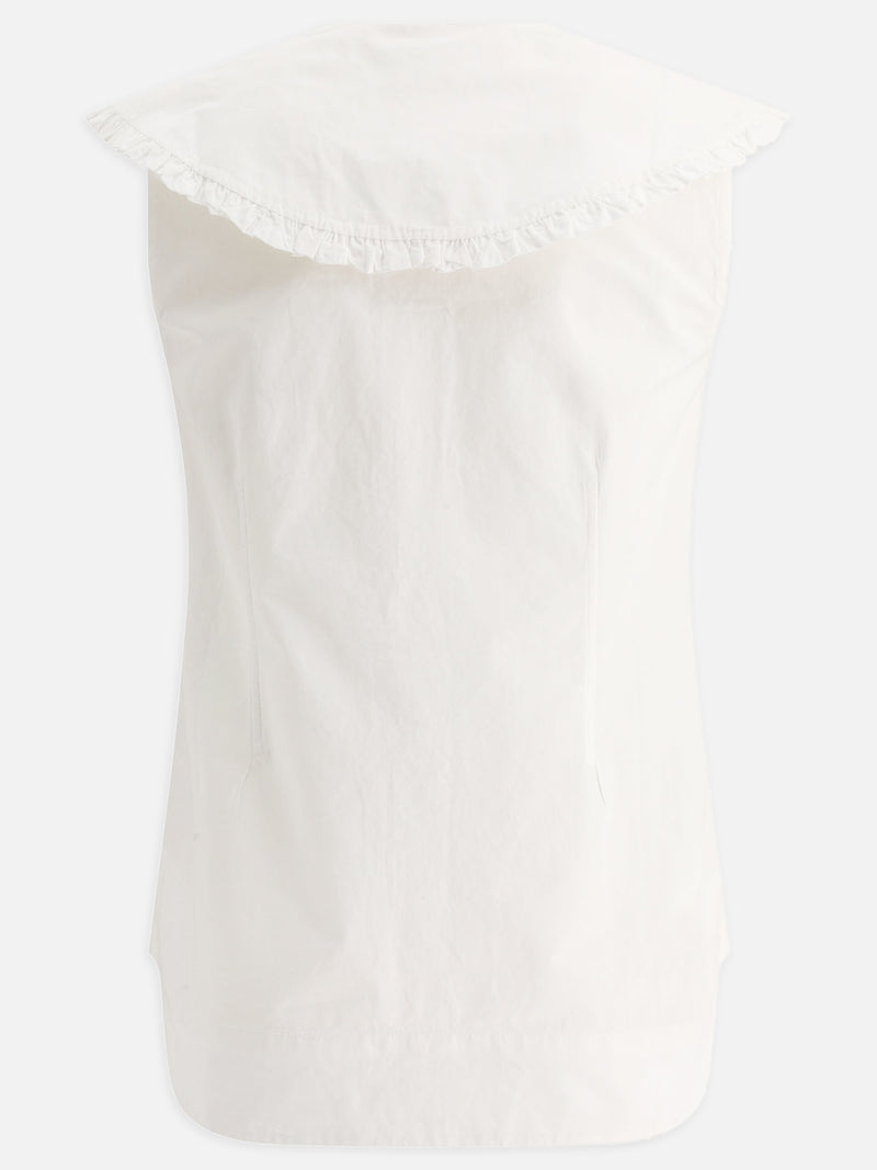 Vietti Ganni Blusa in popeline In Vendita