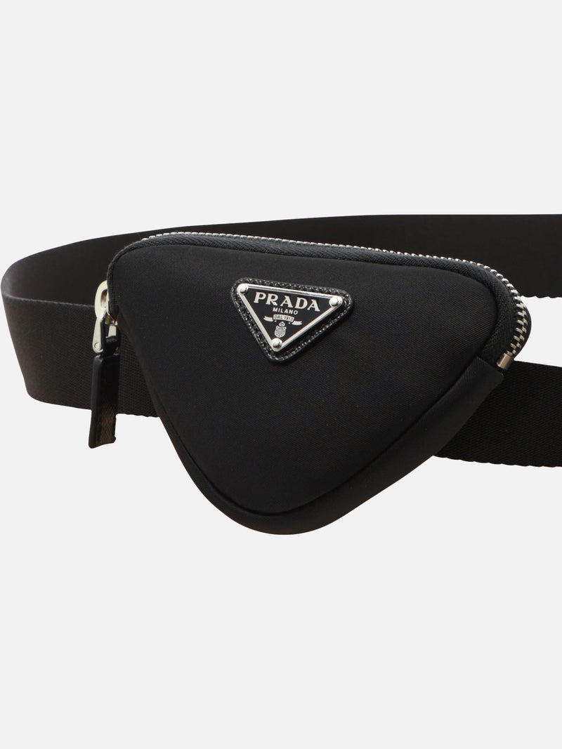 Vietti Prada Cintura con pouch in Re-Nylon Nuova