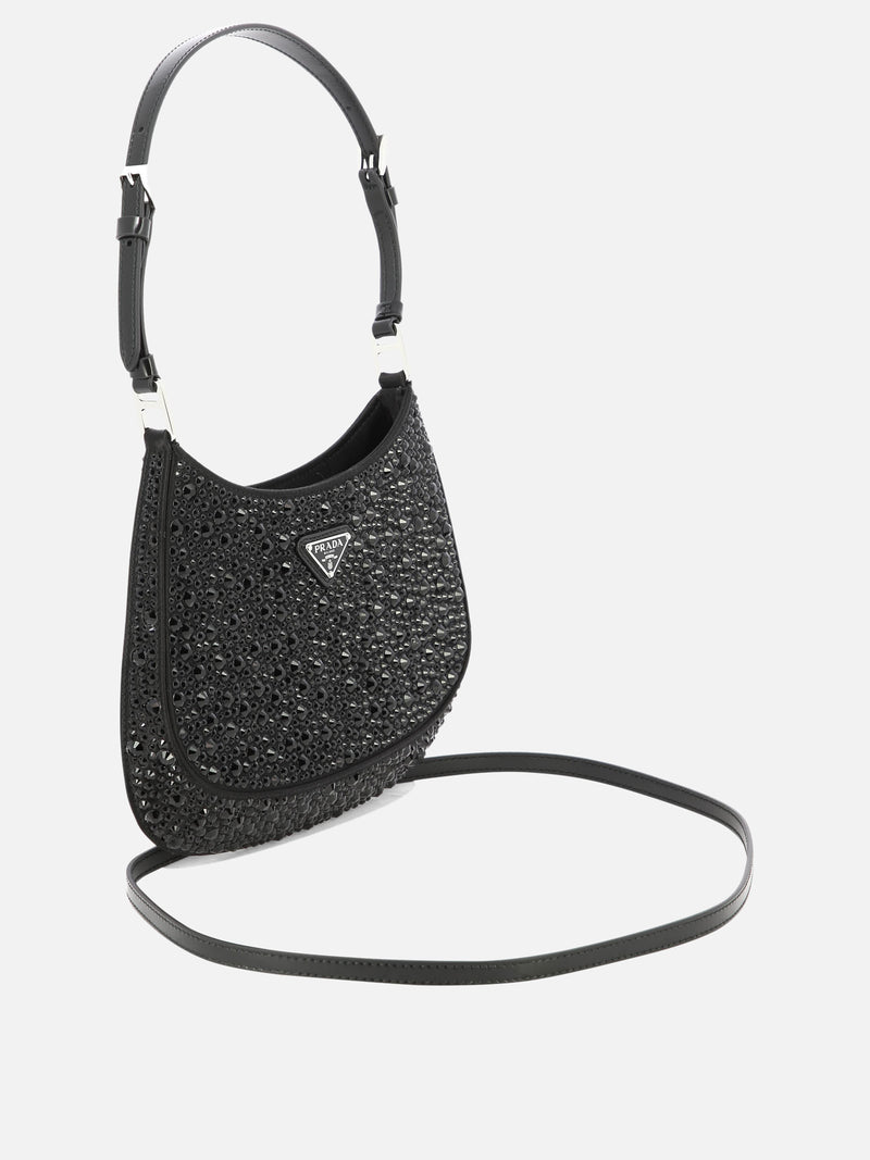 Vietti Prada Borsa "Prada Cleo" in raso con cristalli Sconto