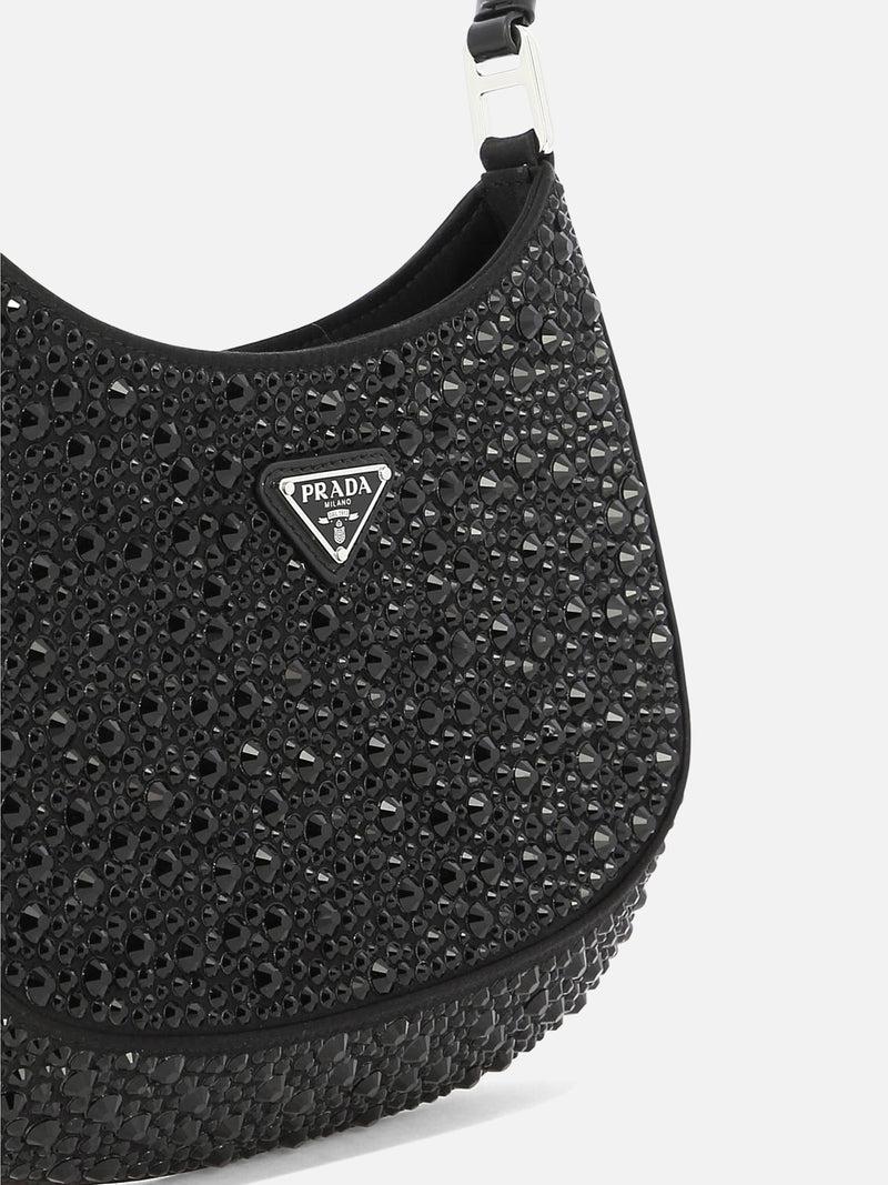 Vietti Prada Borsa "Prada Cleo" in raso con cristalli Sconto