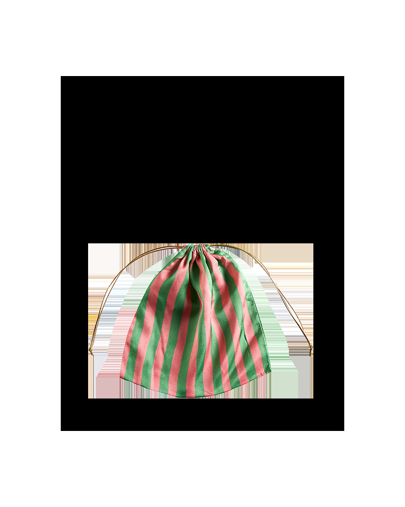 Y'am Capri Helenuccia Bag + un sacchetto colorato righe rosa e verde Affare Del Giorno