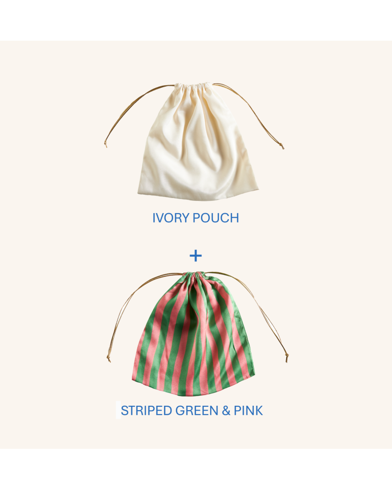 Y'am Capri Helenuccia Bag + un sacchetto colorato righe rosa e verde Affare Del Giorno