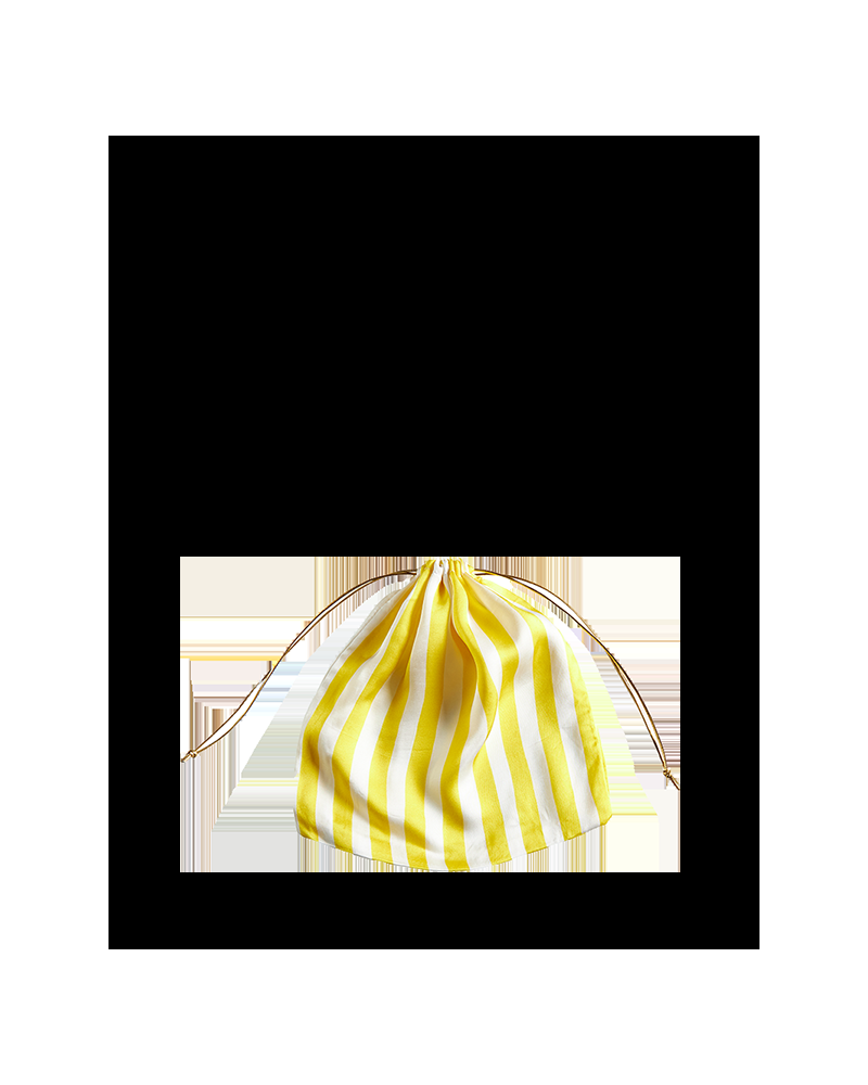 Y'am Capri Helenuccia Bag + un sacchetto colorato righe bianche e gialle Economico