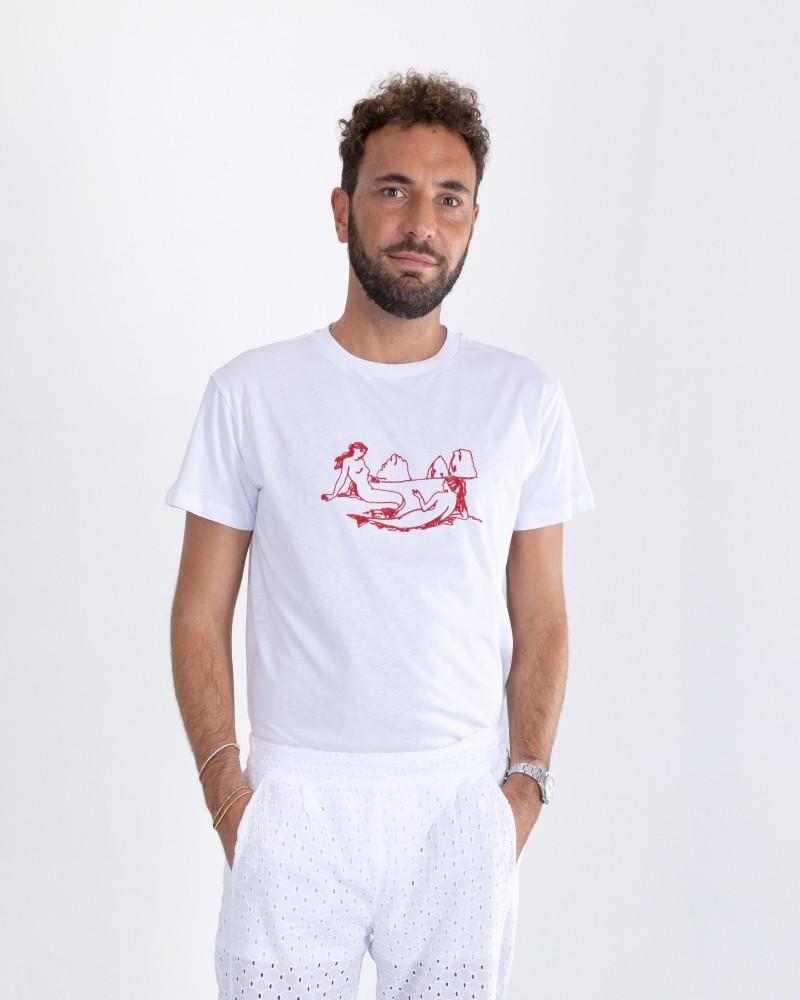 Y'am Capri Sirene di Capri embroidered T-shirt (Uomo) Hotsell