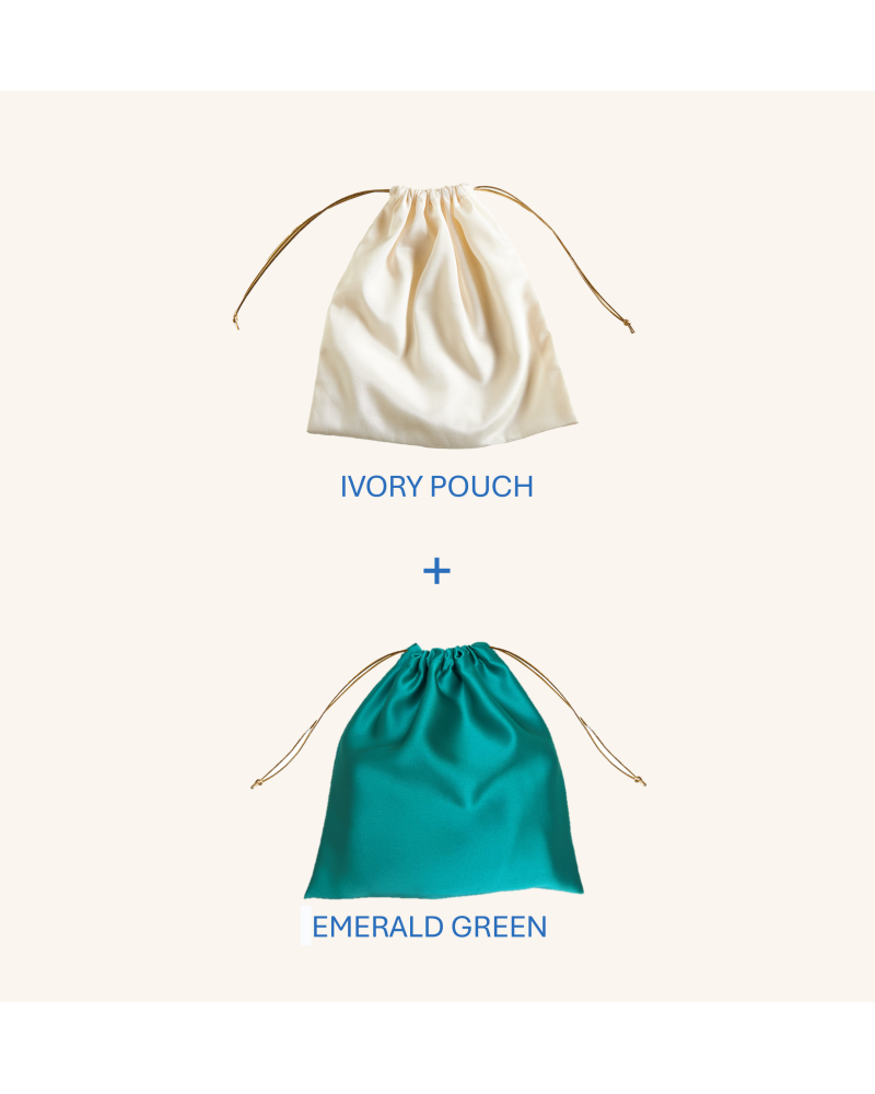Y'am Capri Helenuccia Bag + un sacchetto colorato verde smeraldo Offerta per la Festa della Mamma
