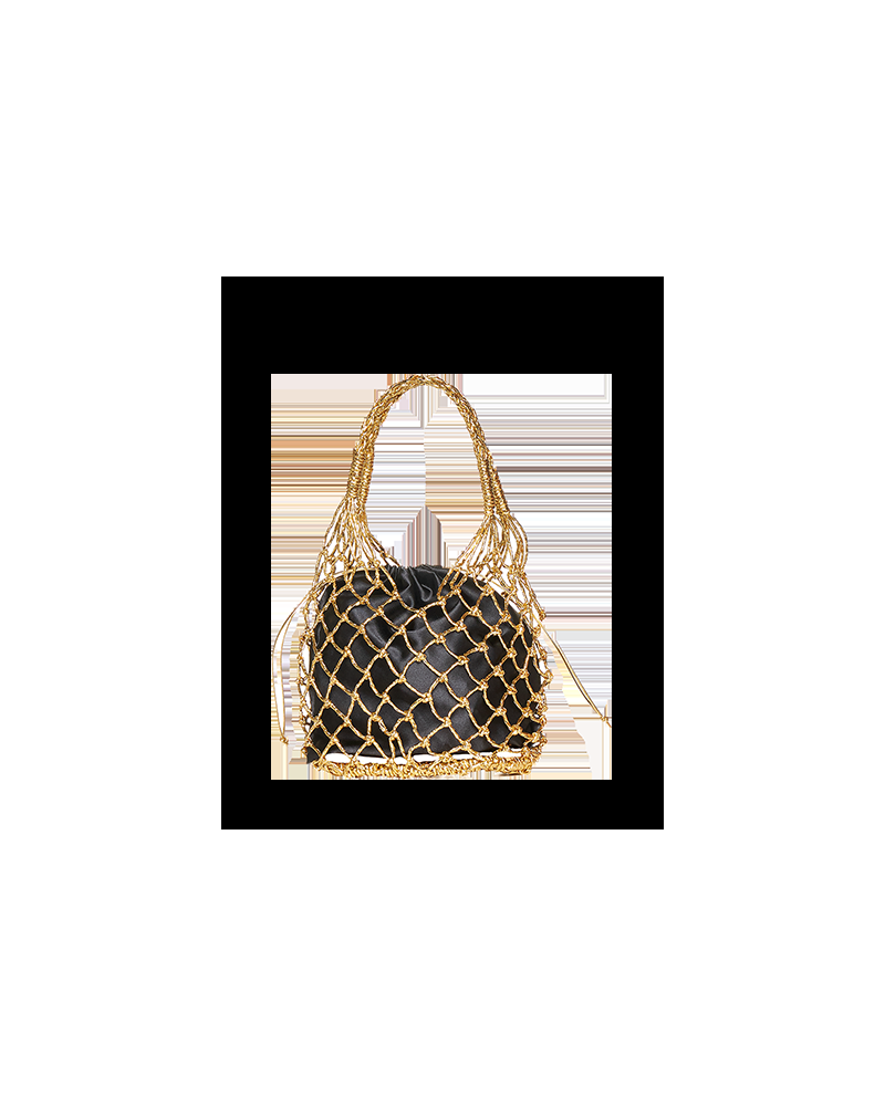 Y'am Capri Helenuccia Bag + un sacchetto colorato nero Vendita Economica