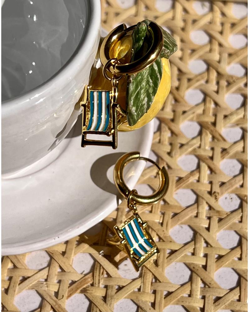 Y'am Capri Fontelina Chair hoop earrings Italy