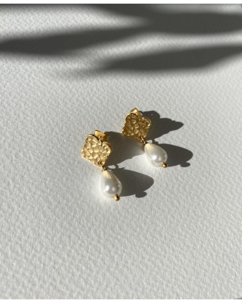 Y'am Capri Y'AM mini stud earrings with pearls Spedizione Gratuita