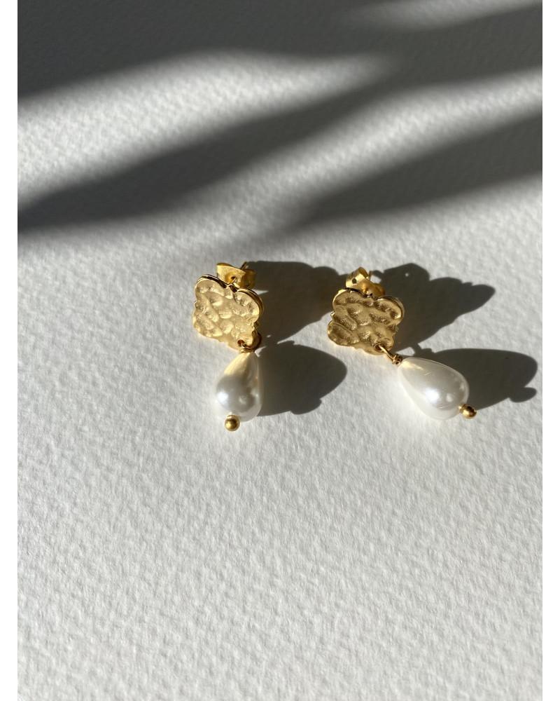 Y'am Capri Y'AM mini stud earrings with pearls Spedizione Gratuita