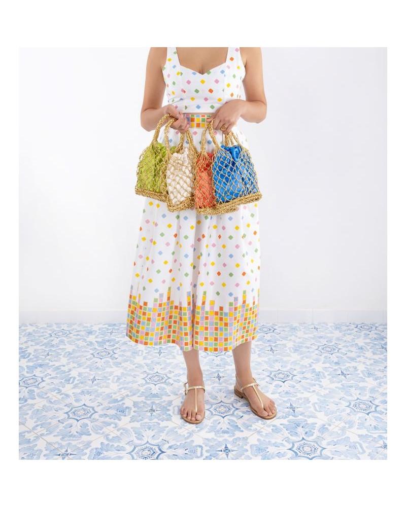 Y'am Capri Helenuccia Bag + un sacchetto colorato blu carta da zucchero Fino Al -60%