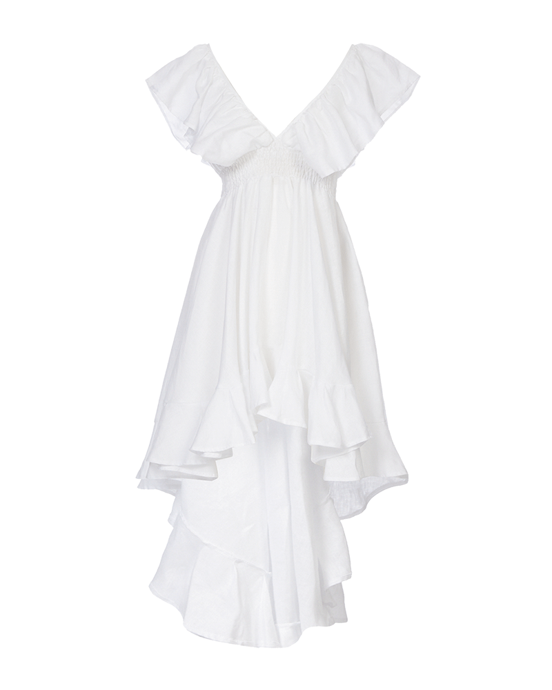 Y'am Capri Maria Long Dress In Linea