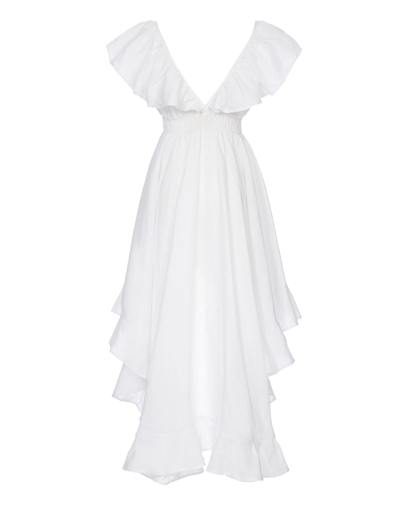 Y'am Capri Maria Long Dress In Linea