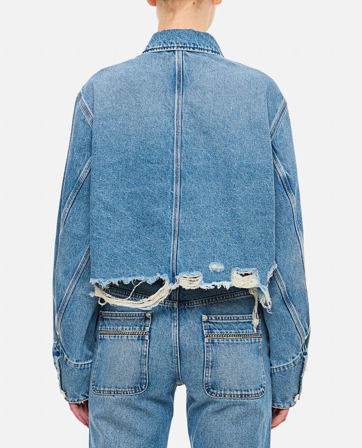 Stella McCartney GIACCA IN DENIM CON DECORAZIONE SULLE TASCHE Hotsell