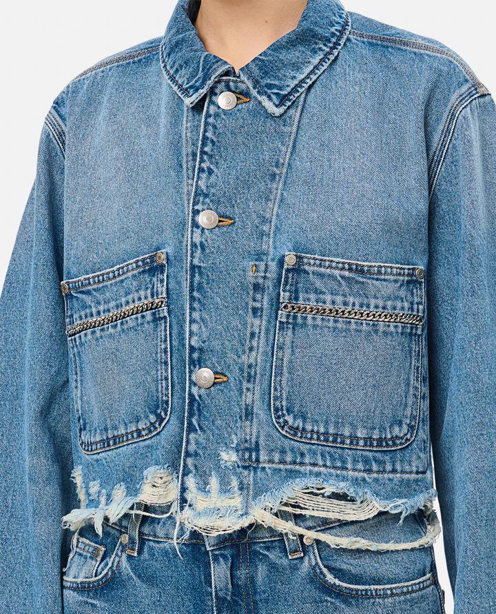 Stella McCartney GIACCA IN DENIM CON DECORAZIONE SULLE TASCHE Hotsell