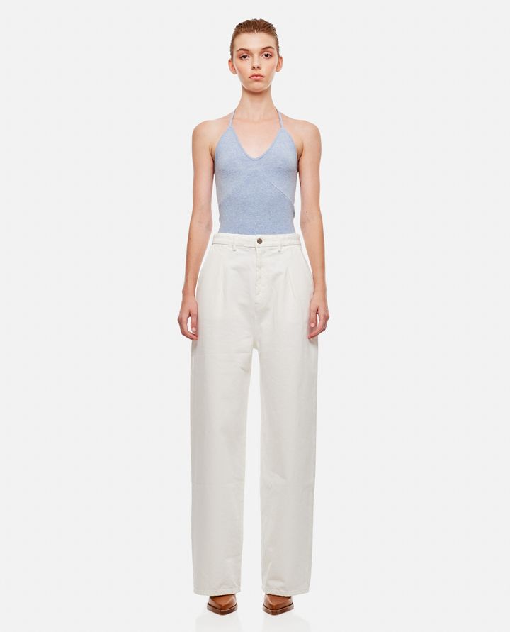 Loulou Studio PANTALONI IN DENIM A GAMBA LARGA Vendita Calda