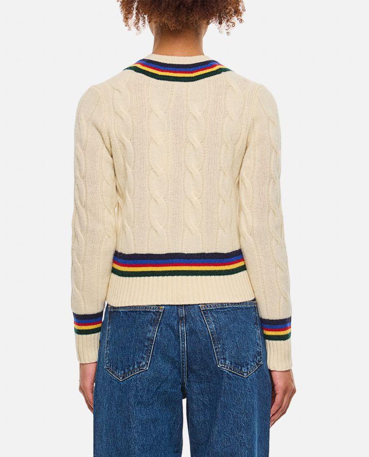 Polo Ralph Lauren MAGLIA A V CON TRECCE In Saldo