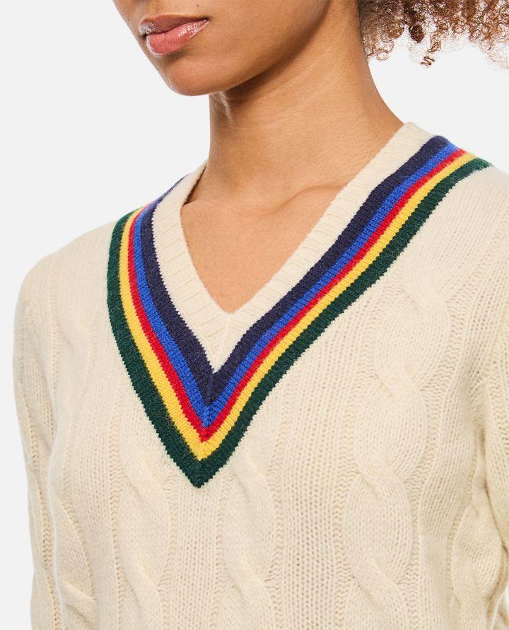 Polo Ralph Lauren MAGLIA A V CON TRECCE In Saldo