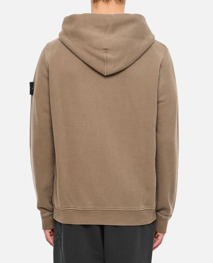 Stone Island FELPA IN COTONE ORGANICO DIAGONALE EFFETTO 'OLD' In Linea