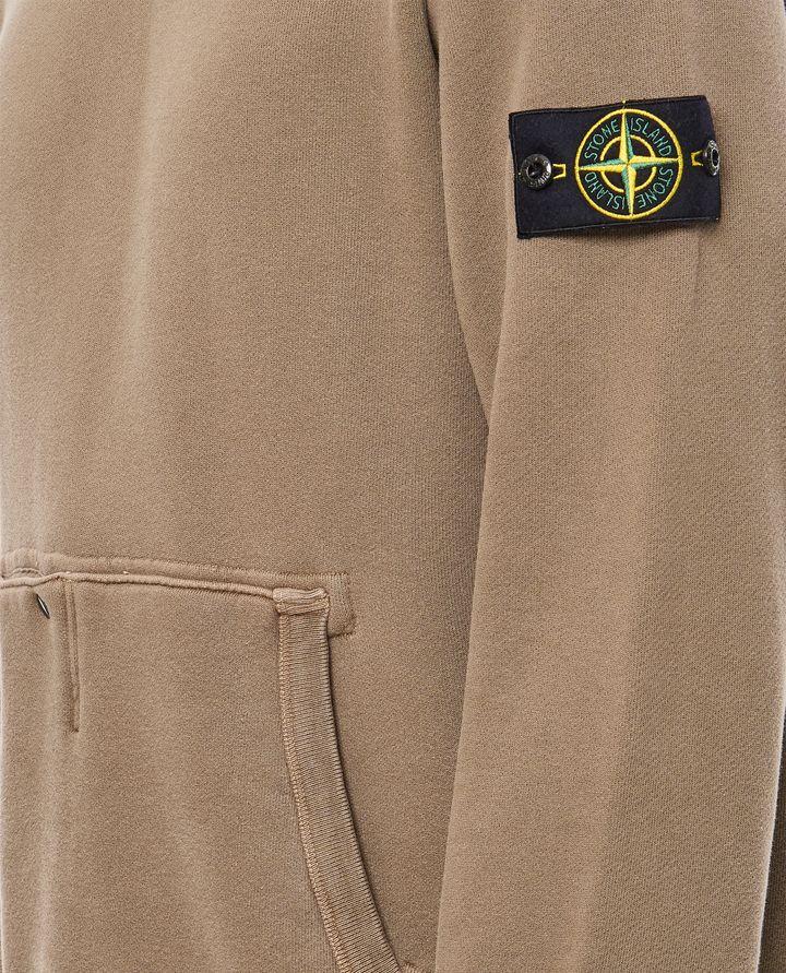 Stone Island FELPA IN COTONE ORGANICO DIAGONALE EFFETTO 'OLD' In Linea