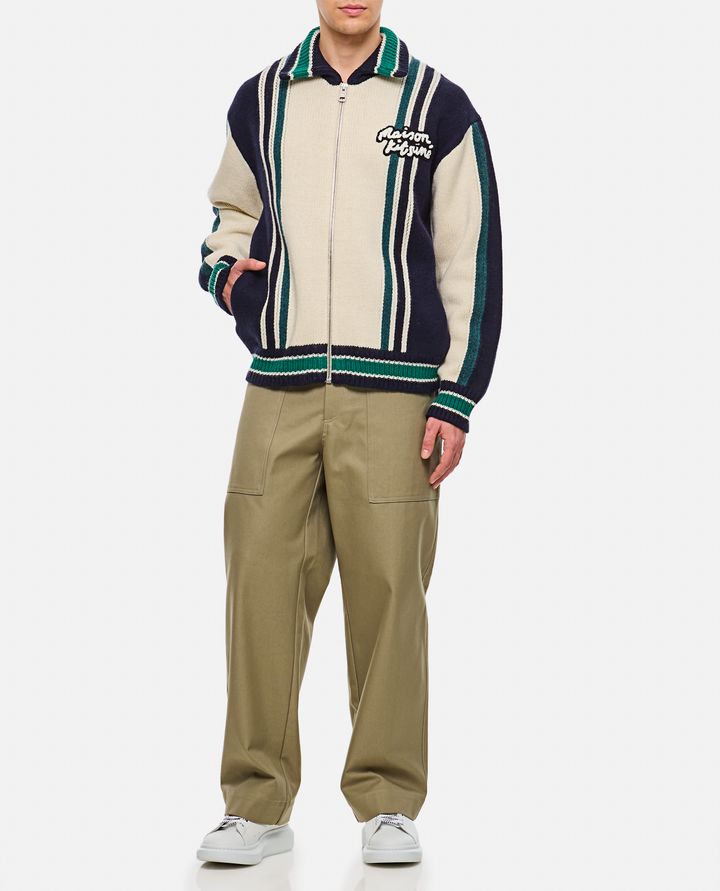 Maison Kitsuné BOMBER COLLEGE IN MAGLIA Affare Del Giorno