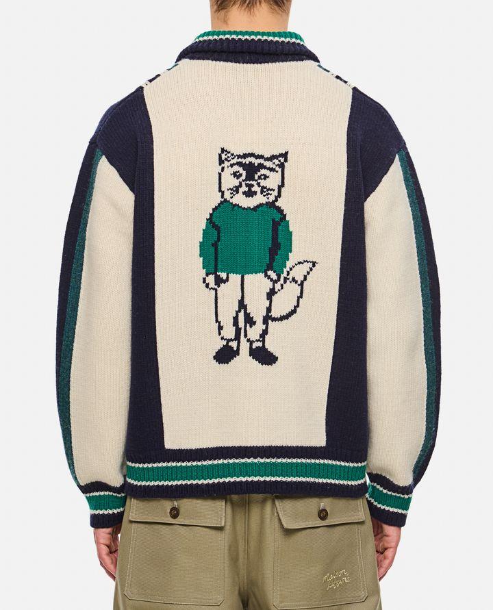 Maison Kitsuné BOMBER COLLEGE IN MAGLIA Affare Del Giorno