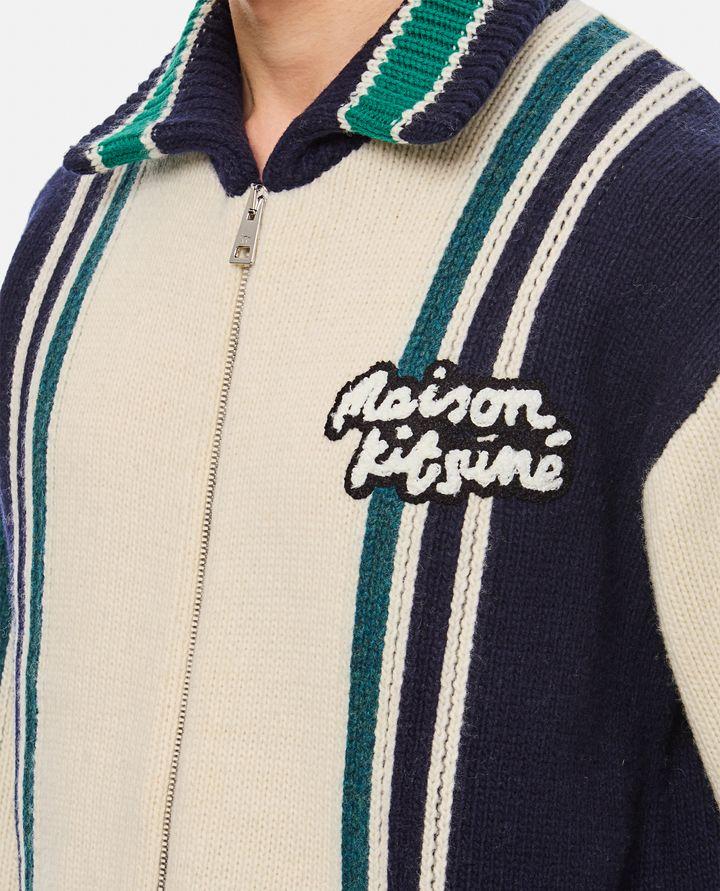 Maison Kitsuné BOMBER COLLEGE IN MAGLIA Affare Del Giorno