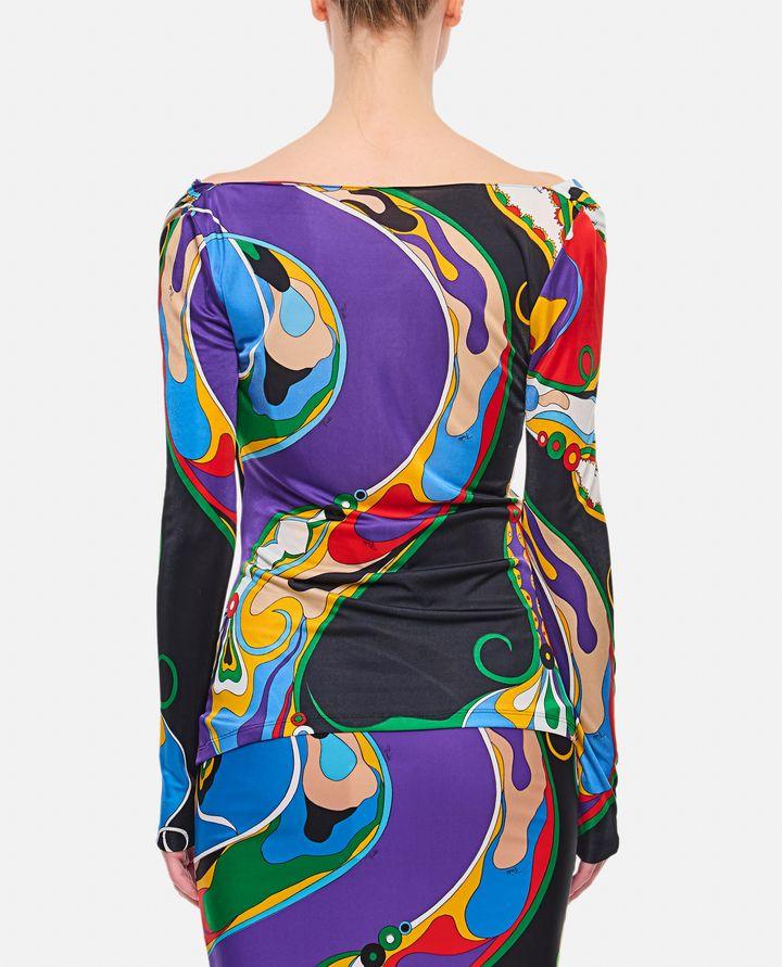 Emilio Pucci MAGLIA A MANICHE LUNGHE MULTICOLOR Vendita