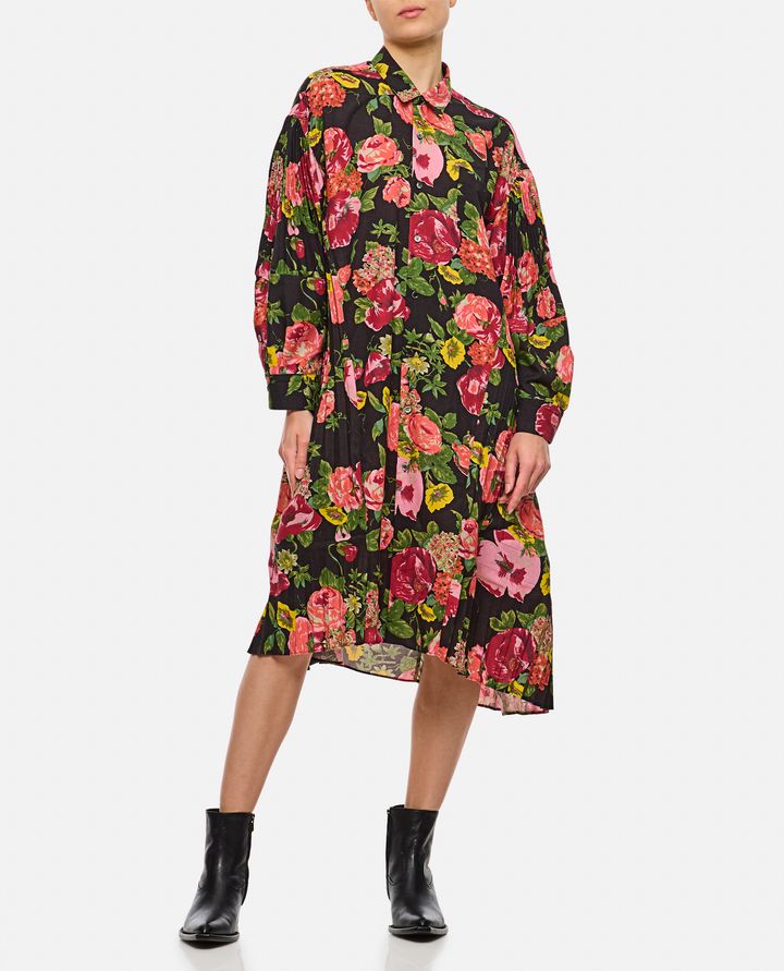 Junya Watanabe FLOWER PATTERN PRINTED SHIRT DRESS Ultimo giorno