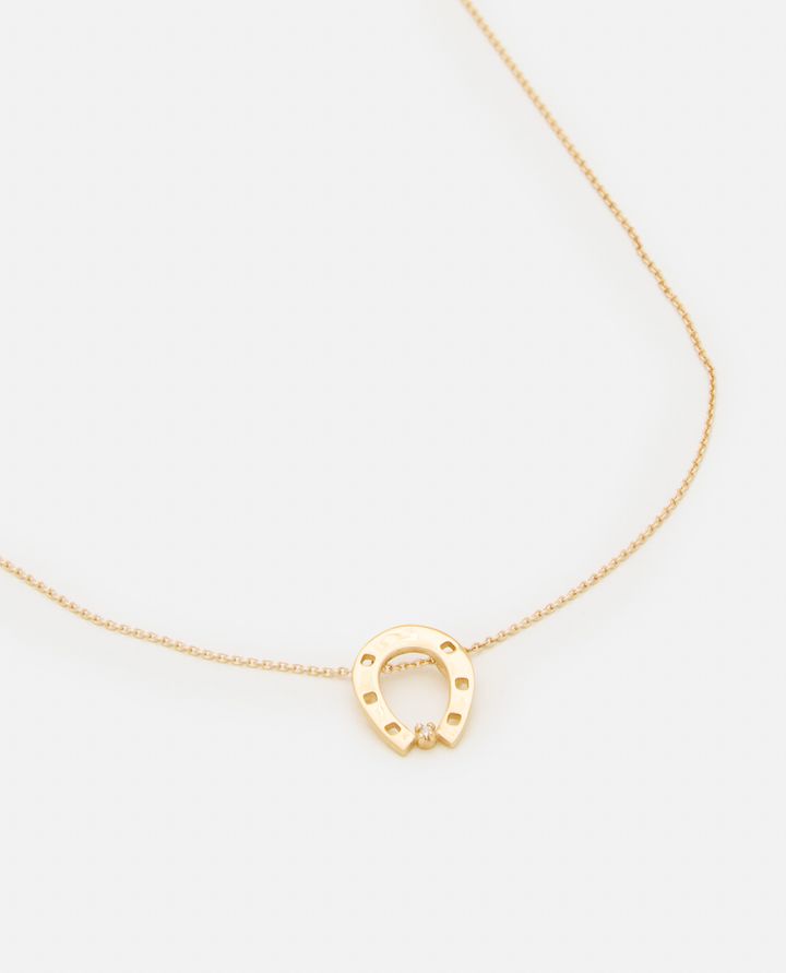 Aliita 9K COLLANA CON BRILLANTE FERRO DI CAVALLO IN ORO Fino al 60% di sconto