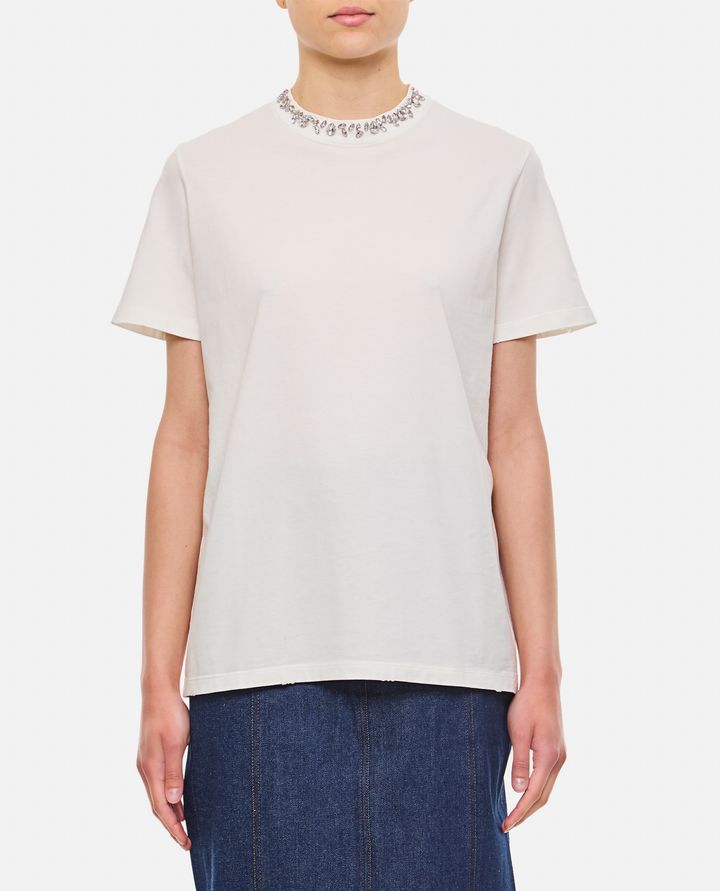 Golden Goose T-SHIRT REGOLARE IN COTONE CON RICAMI Fino al 55% di sconto