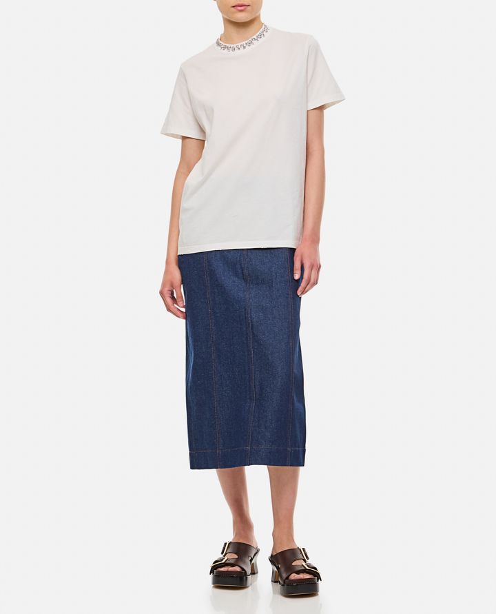 Golden Goose T-SHIRT REGOLARE IN COTONE CON RICAMI Fino al 55% di sconto