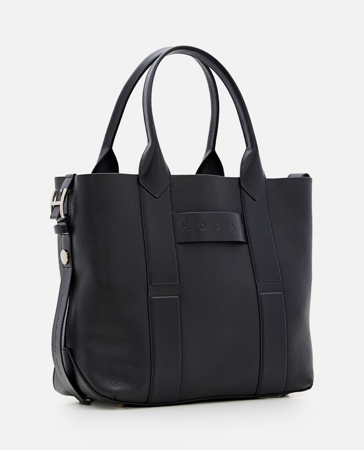 Hogan MEDIUM SCRIPT BORSA SHOPPING IN PELLE Presa