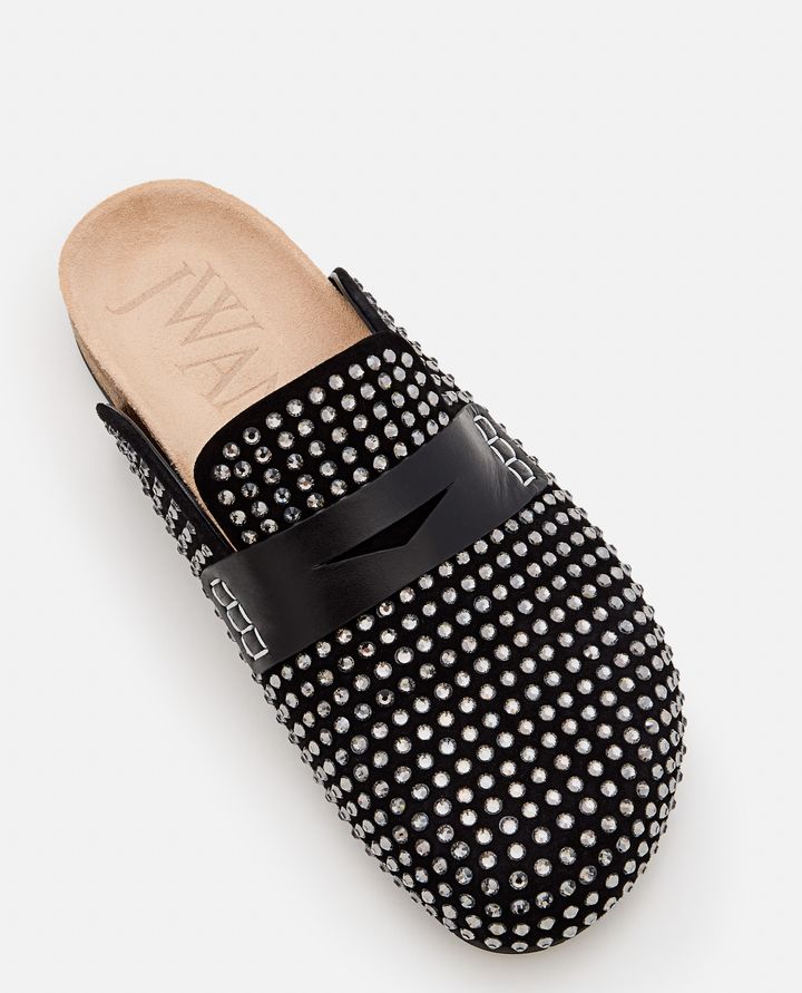 JW Anderson SUEDE CRYSTAL LOAFER Prezzo di fabbrica