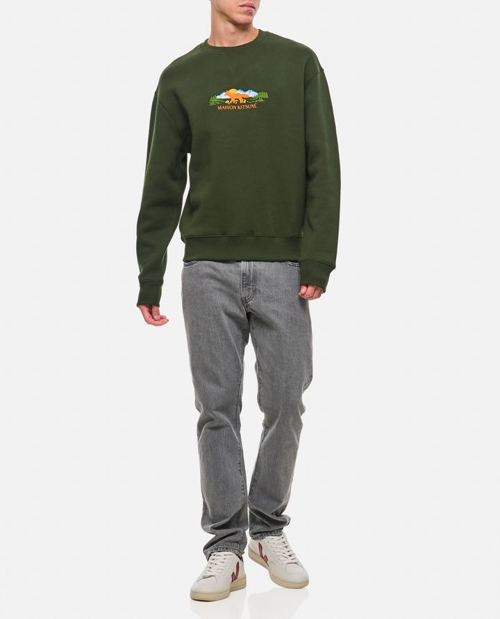 Maison Kitsuné FELPA COMFORT OUTDOOR CON PROFILO VOLPE Offerte esclusive